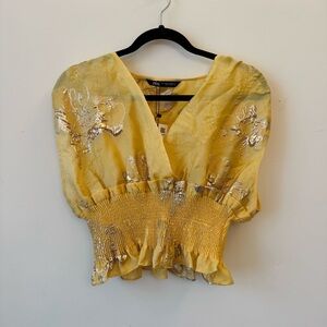 NWT Zara V Neck Wrap top